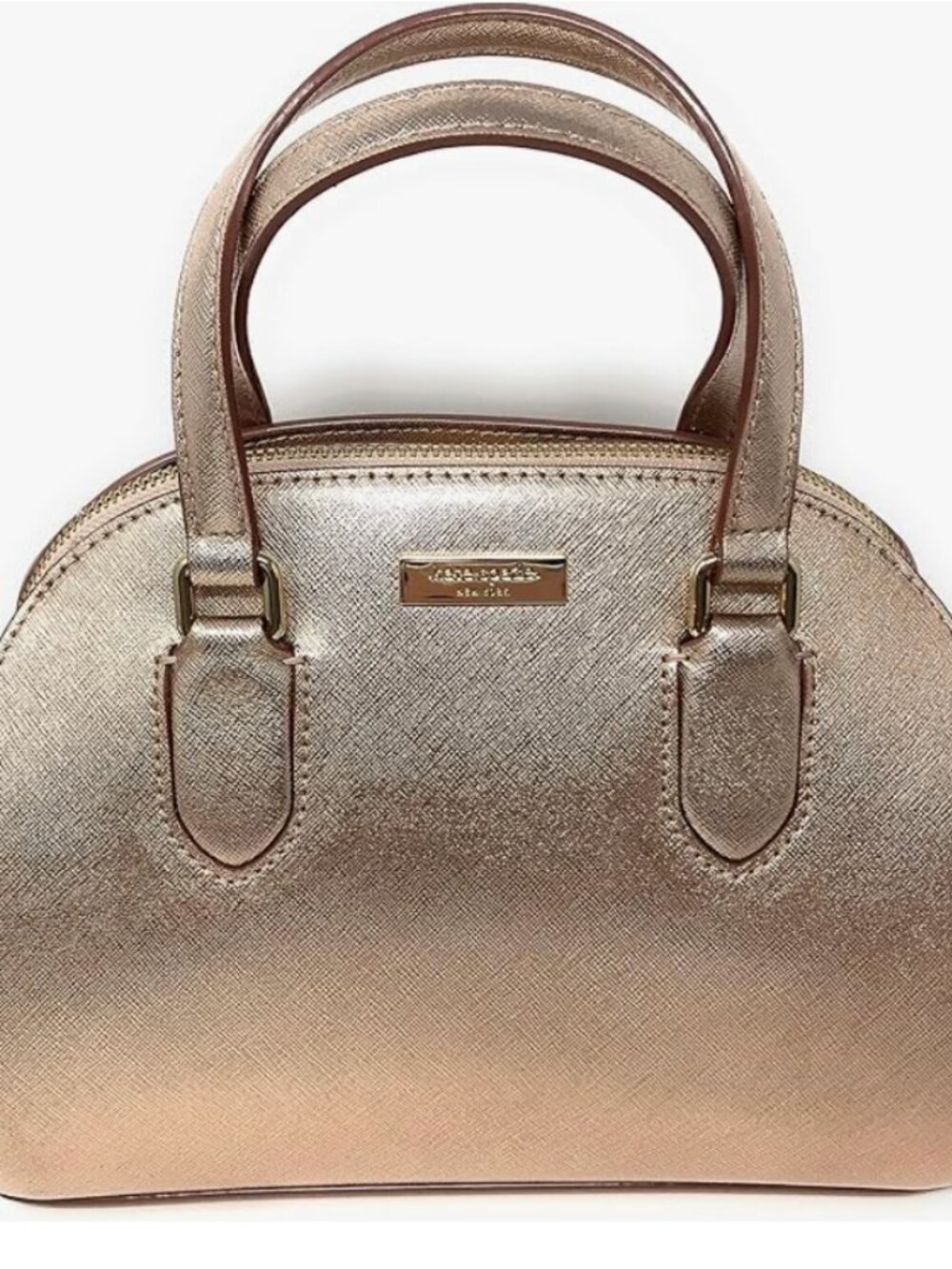 Kate Spade New York Mini Reiley Laurel Way Satchel Crossbody Bag in Rose Gold